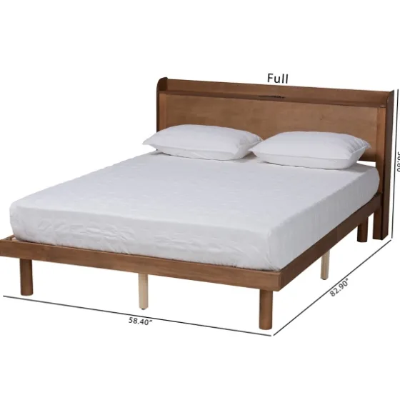 Modern Wood Queen Platform Bed-Kirkland's Home Cheap
