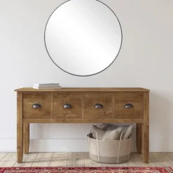 Moira Rounded Thin Frame Mirror, 32 In.-Kirkland's Home Flash Sale