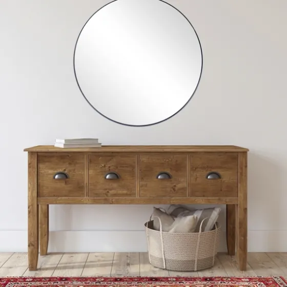 Moira Rounded Thin Frame Mirror, 32 In.-Kirkland's Home Flash Sale