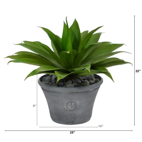 Mojave Agave Succulent In Gray Planter-Kirkland's Home Cheap
