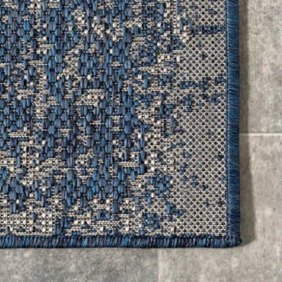 Molly Blue Mottled Abstract Outdoor Rug, 8X10-Kirkland's Home Cheap