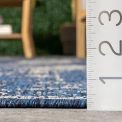 Molly Blue Mottled Abstract Outdoor Rug, 8X10-Kirkland's Home Cheap
