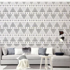 Monochrome Geo Peel And Stick Wall Mural-Kirkland's Home Cheap