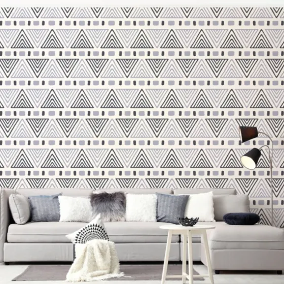 Monochrome Geo Peel And Stick Wall Mural-Kirkland's Home Cheap