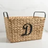 Monogram D Woven Rat Metal Handle Basket-Kirkland's Home Sale