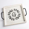 Monogram G Wood Tray With Handles-Kirkland's Home Flash Sale