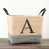 Monogrammed A Black Diamond Jute Storage Bin-Kirkland's Home Cheap