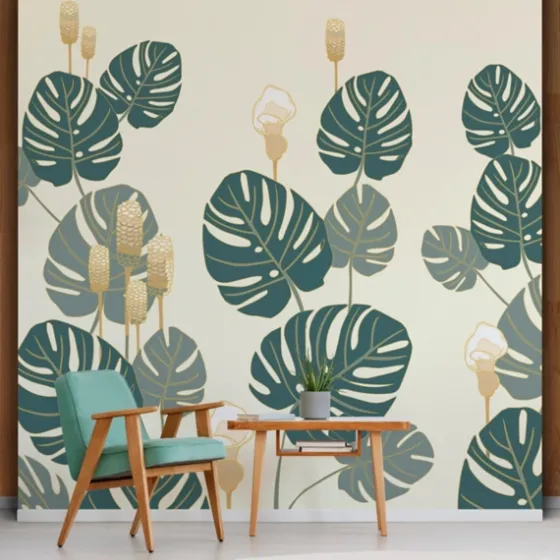 Monstera On Early Dawn Peel And Stick Wall Mural-Kirkland's Home Clearance