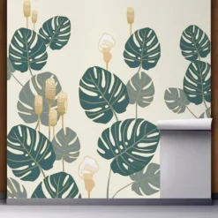 Monstera On Early Dawn Peel And Stick Wall Mural-Kirkland's Home Clearance