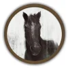 Moody Horse Round Brown Framed Art Print-Kirkland's Home Hot