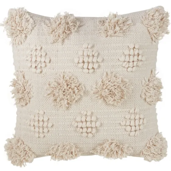 Moroccan Tufted Pom Pom Throw Pillow-Kirkland's Home Flash Sale