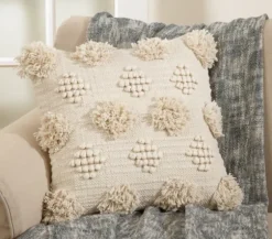 Moroccan Tufted Pom Pom Throw Pillow-Kirkland's Home Flash Sale