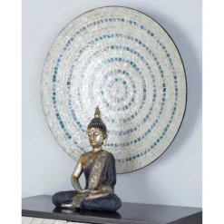 Mother Of Pearl Coastal Gong Wall Decoration-Kirkland's Home Hot