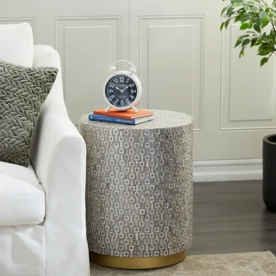 Mother Of Pearl Sells Wood Base Accent Table-Kirkland's Home Cheap