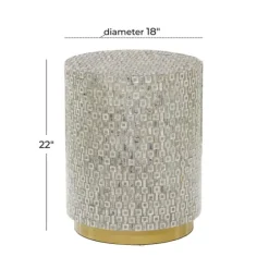 Mother Of Pearl Sells Wood Base Accent Table-Kirkland's Home Cheap