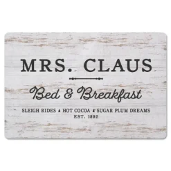 Mrs. Claus Bed & Breakfast Christmas Floor Mat-Kirkland's Home Shop