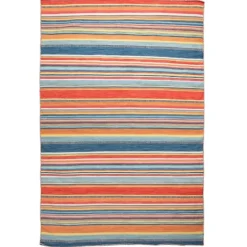Multi Dhurri Stripe Indoor/Outdoor Area Rug, 5X7-Kirkland's Home Discount