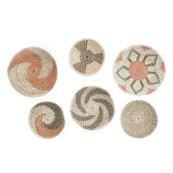 Multi Seagrass Round 6-Pc. Wall Plaque Set-Kirkland's Home Outlet