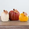Multicolor Ceramic Pumpkins, Set Of 3-Kirkland's Home Outlet