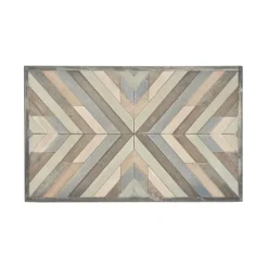 Multicolor Criss Cross Chevron Wood Wall Plaque-Kirkland's Home Cheap