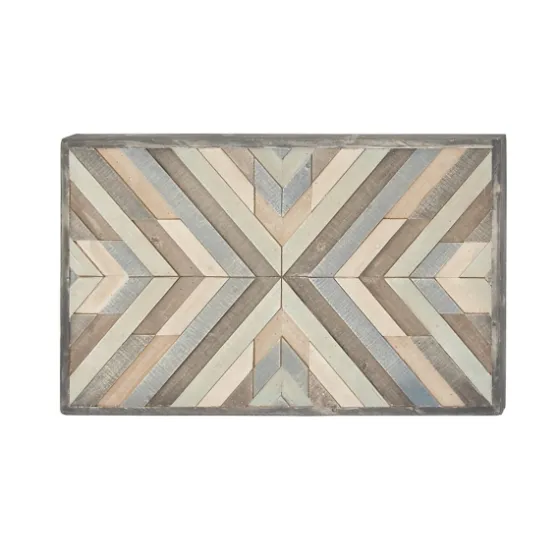 Multicolor Criss Cross Chevron Wood Wall Plaque-Kirkland's Home Cheap