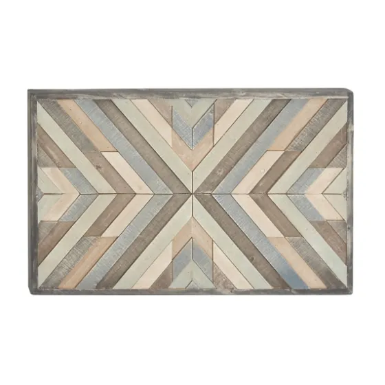 Multicolor Criss Cross Chevron Wood Wall Plaque-Kirkland's Home Cheap
