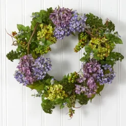 Multicolor Hydrangea And Berry Wreath-Kirkland's Home Discount