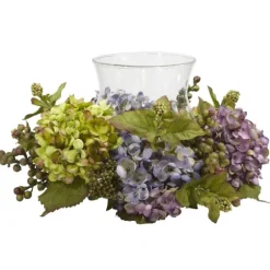 Multicolor Hydrangea And Berry Candle Centerpiece-Kirkland's Home Online