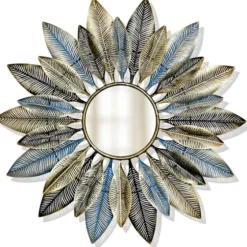 Multicolor Iron Petal Sunburst Mirror-Kirkland's Home Online