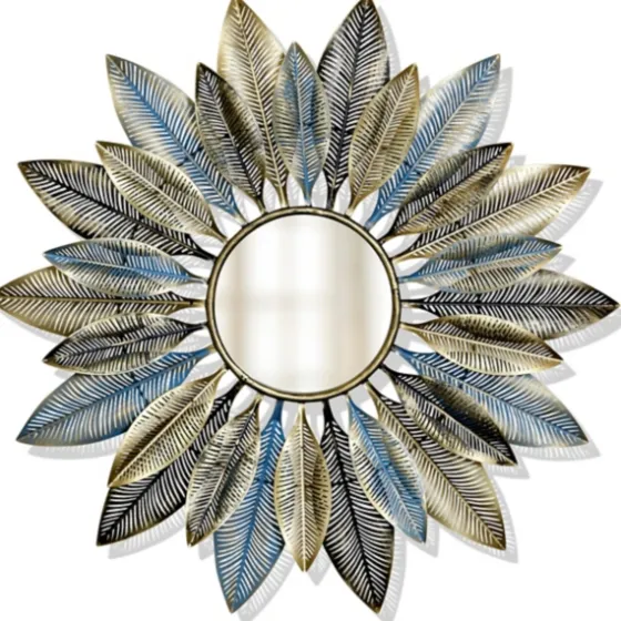 Multicolor Iron Petal Sunburst Mirror-Kirkland's Home Online