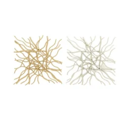 Multicolor Metal Abstract Wall Plaques, Set Of 2-Kirkland's Home Online