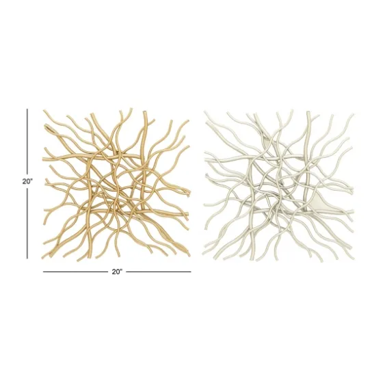 Multicolor Metal Abstract Wall Plaques, Set Of 2-Kirkland's Home Online