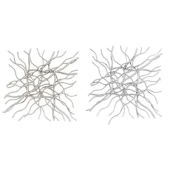 Multicolor Metal Abstract Wall Plaques, Set Of 2-Kirkland's Home Online