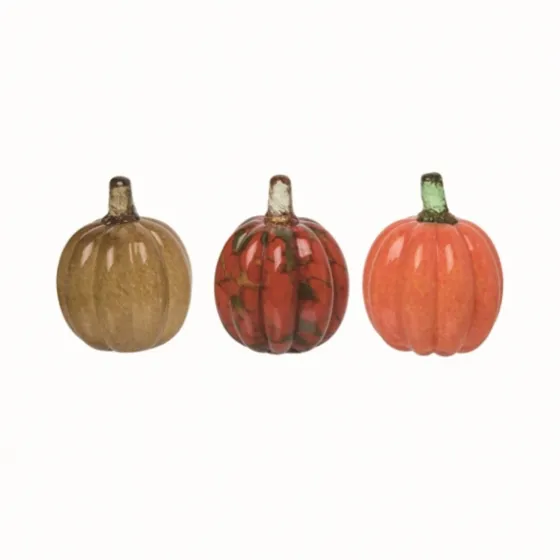Multicolor Mini Glass Pumpkins, Set Of 3-Kirkland's Home Cheap