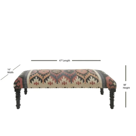 Multicolor Southwestern Geometric Bench-Kirkland's Home Outlet