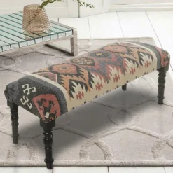 Multicolor Southwestern Geometric Bench-Kirkland's Home Outlet