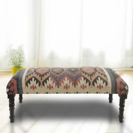 Multicolor Southwestern Geometric Bench-Kirkland's Home Outlet