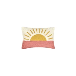 Multicolor Sunrise Hooked Wool Lumbar Pillow-Kirkland's Home Cheap