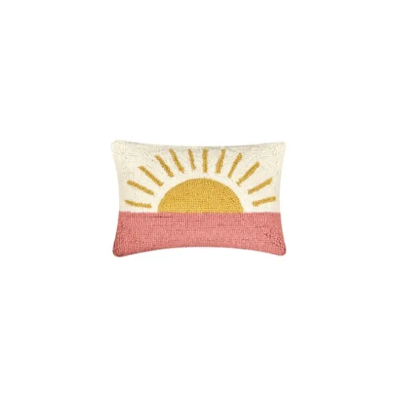 Multicolor Sunrise Hooked Wool Lumbar Pillow-Kirkland's Home Cheap