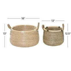 Multicolor Wooden Baskets, Set Of 2-Kirkland's Home New