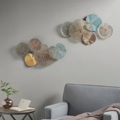 Multicolored Metal Circles Wall Plaques, Set Of 2-Kirkland's Home Flash Sale