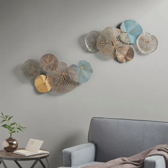 Multicolored Metal Circles Wall Plaques, Set Of 2-Kirkland's Home Flash Sale