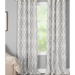 Mushroom Interlock Single Curtain Panel, 84 In.-Kirkland's Home Shop