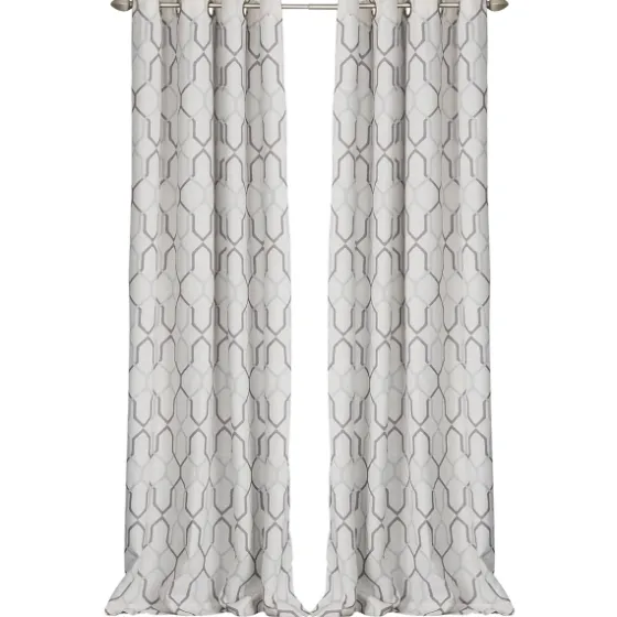 Mushroom Interlock Single Curtain Panel, 84 In.-Kirkland's Home Shop