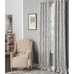 Mushroom Interlock Single Curtain Panel, 84 In.-Kirkland's Home Shop