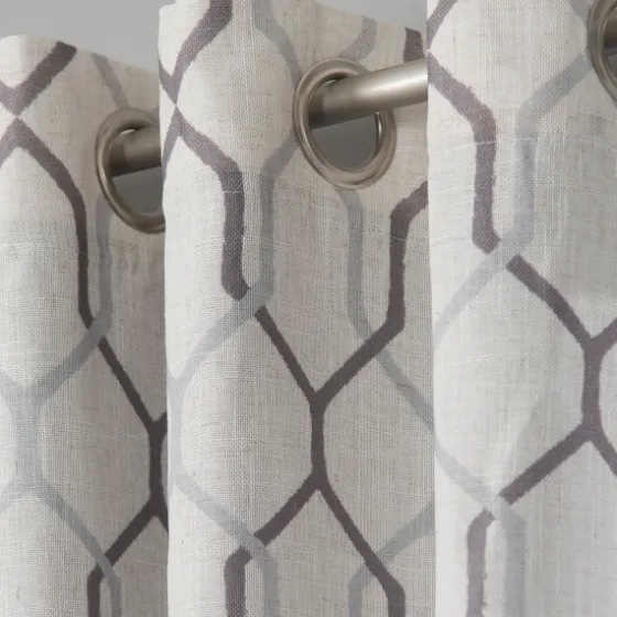 Mushroom Interlock Single Curtain Panel, 84 In.-Kirkland's Home Shop