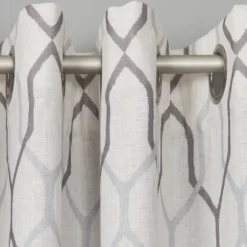 Mushroom Interlock Single Curtain Panel, 84 In.-Kirkland's Home Shop