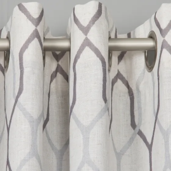 Mushroom Interlock Single Curtain Panel, 84 In.-Kirkland's Home Shop