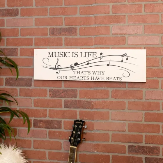Music Is Life Wall Plaque-Kirkland's Home Online