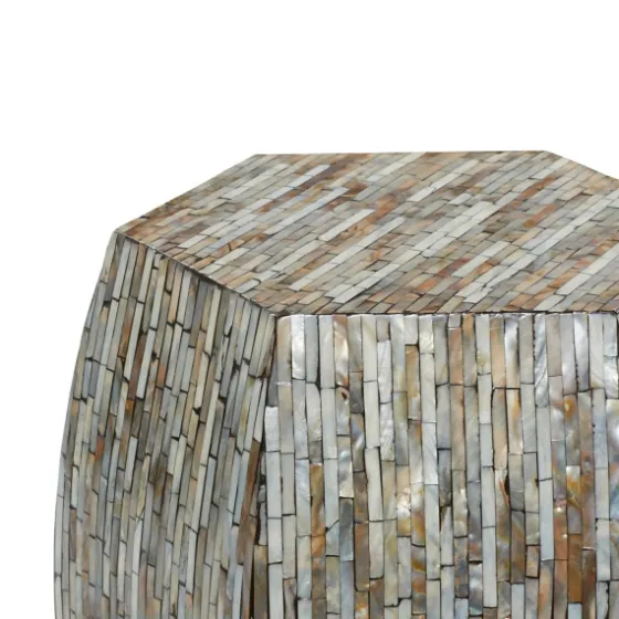 Mussel Shell Hexagonal Accent Table-Kirkland's Home Cheap